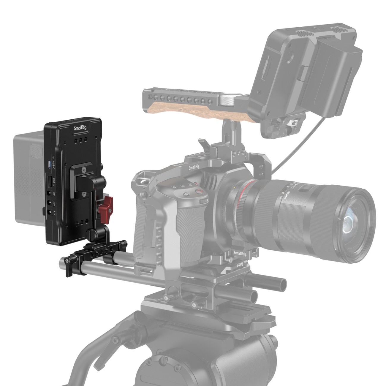 Advanced V-Mount Battery Mount Plate with Adjustable Arm