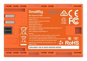 Camera Battery for Canon LP-E6P (Orange)