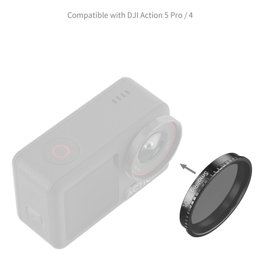 Attachable CPL Filter for DJI Osmo Action 5 Pro / 4