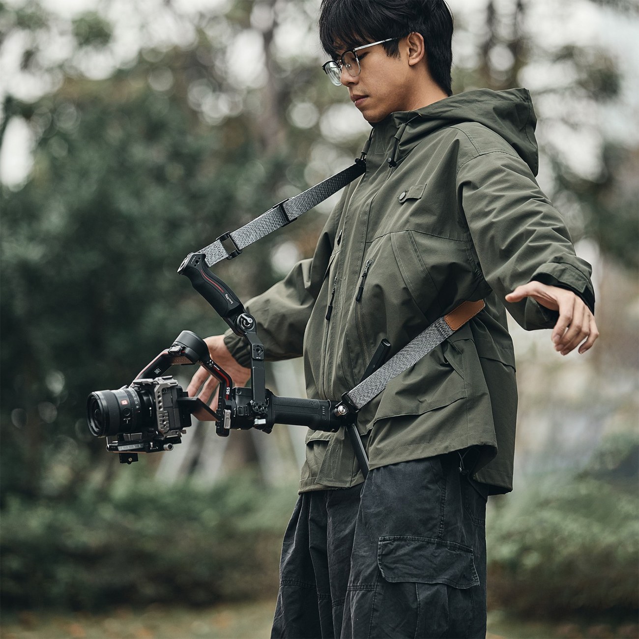 Weight-Reducing Shoulder Strap for DJI RS 4 / RS 4 Pro / RS 3 / RS 3 Pro / RS 2