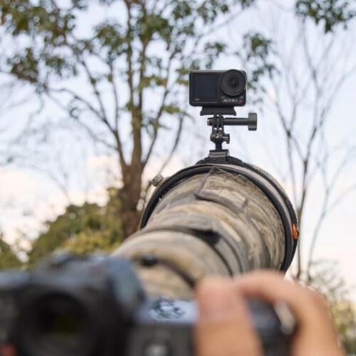 Quick Release Adapter Support with Cold Shoe Mount and mini Ball Head for DJI Osmo Action 6