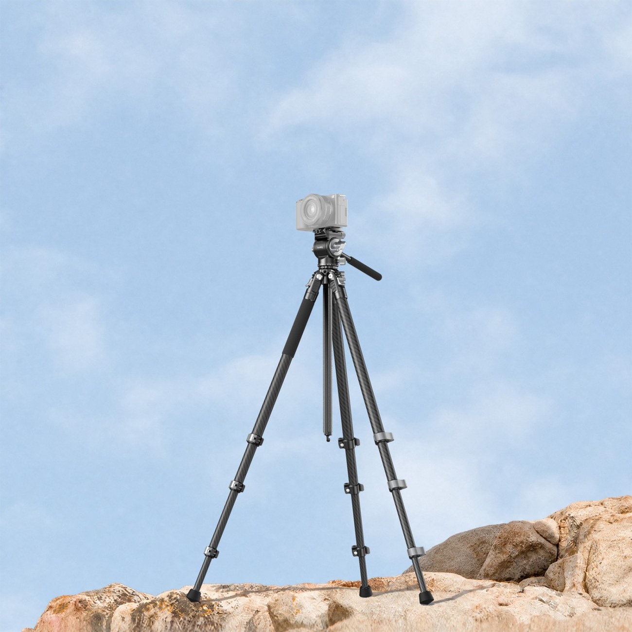 Portable Carbon Fiber Tripod for Action Cameras