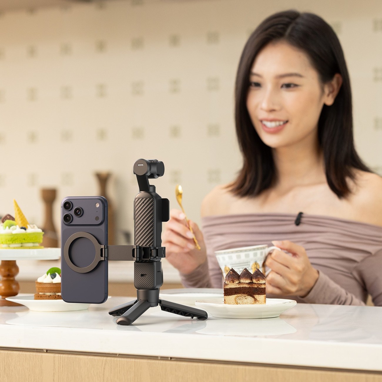 Lightweight Vlog Cage Kit for DJI Osmo Pocket 4P / 4 / 3, Xtra Muse
