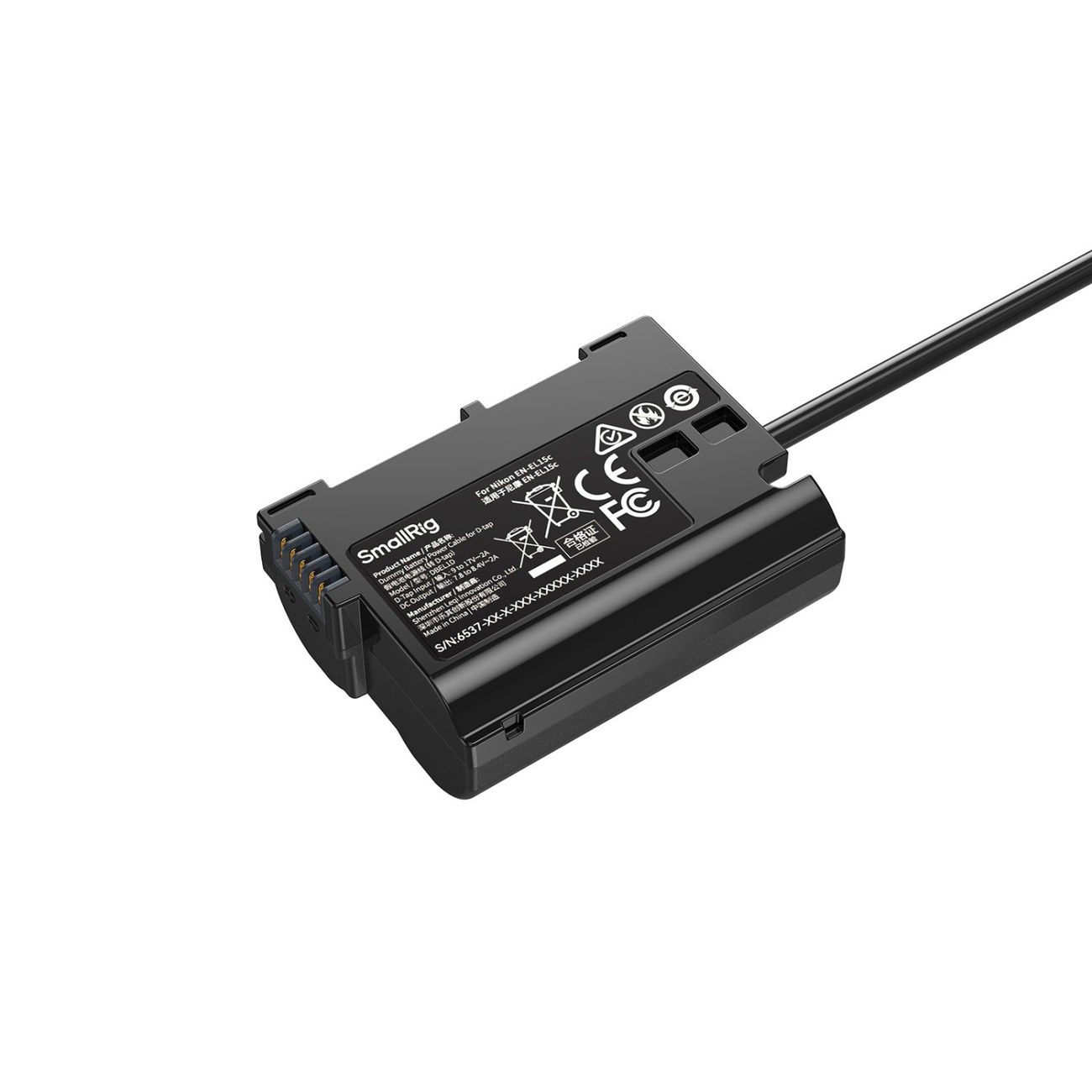 Dummy Battery Power Cable for D-tap for Nikon EN-EL15c