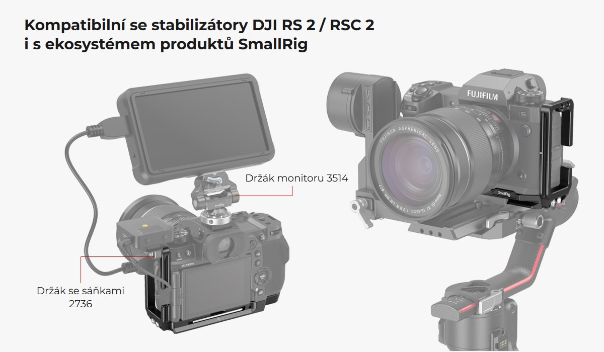 SmallRig L Bracket pro FUJIFILM X-H2 / X-H2S 3928B