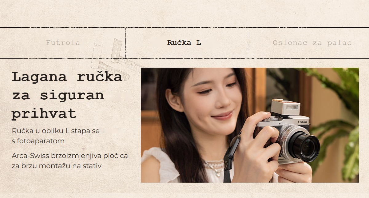 SmallRig futrola i ručke za Panasonic LUMIX L10 – infografika 4