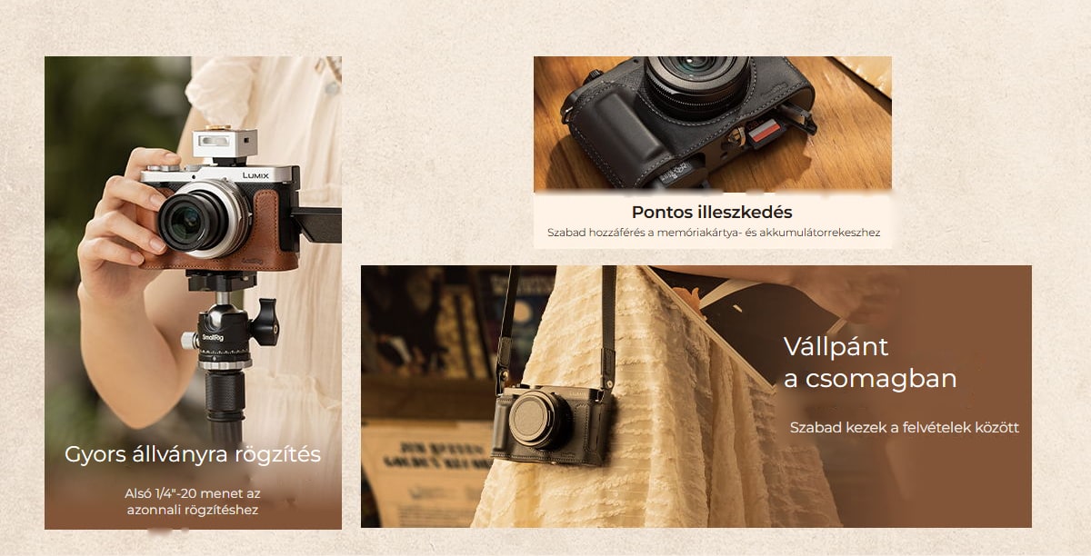 SmallRig tok és markolatok Panasonic LUMIX L10-hez – infografika 3