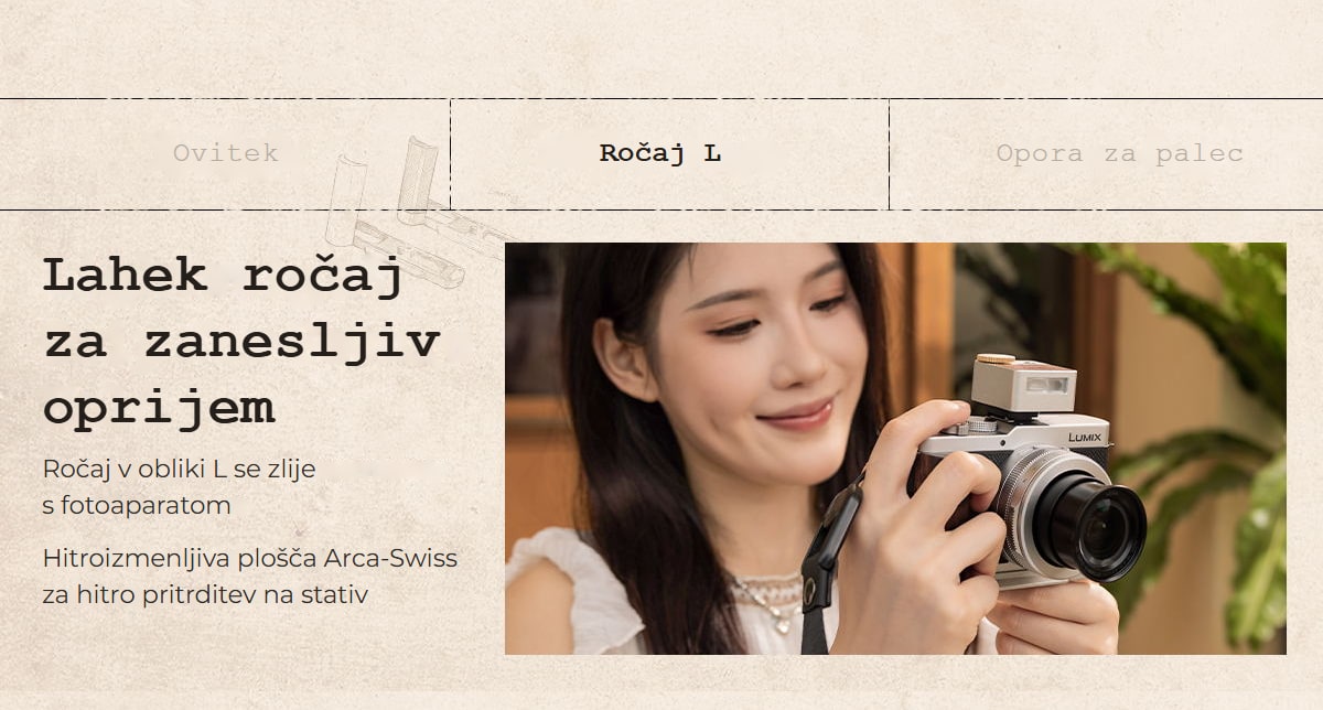 SmallRig ovitek in ročaji za Panasonic LUMIX L10 – infografika 4