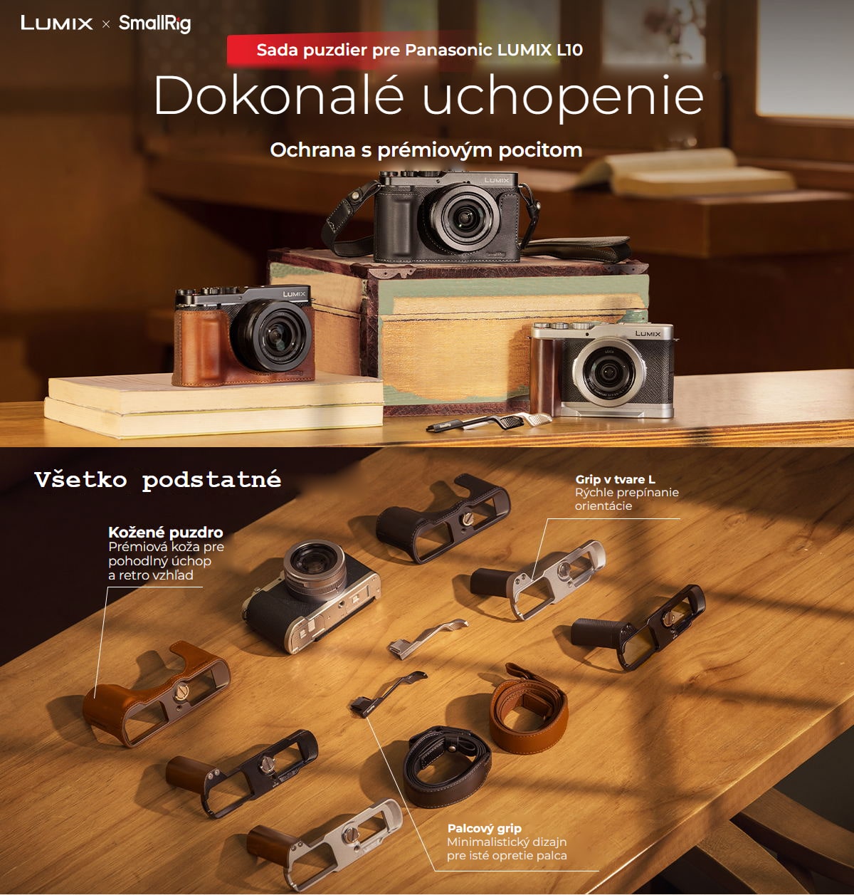 SmallRig puzdro a gripy pre Panasonic LUMIX L10 – infografika 1