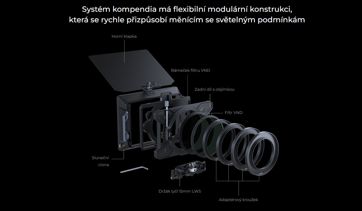 SmallRig Multifunctional Modular Matte Box 95mm VND Kit 3645