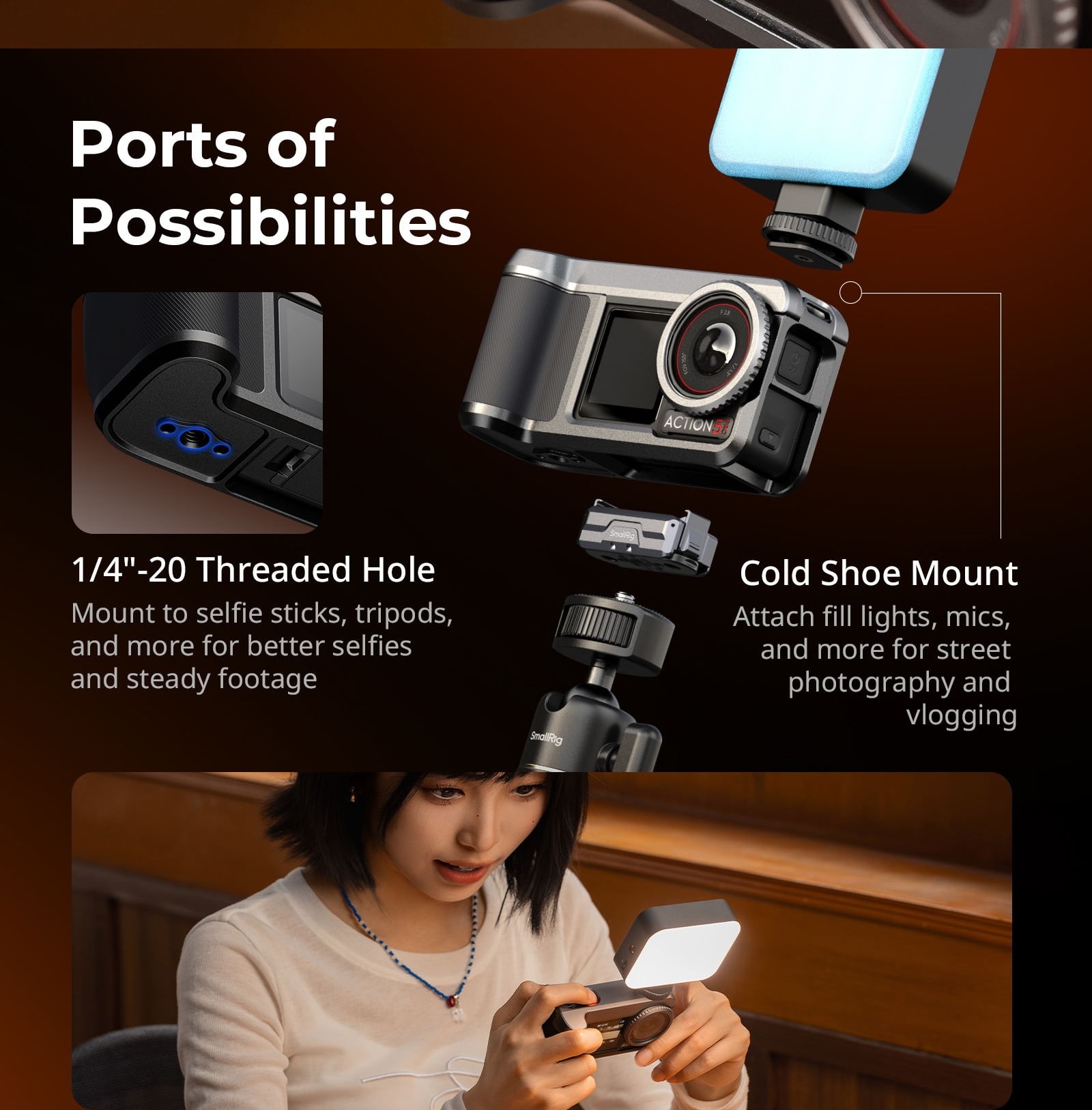 SmallRig 6371 cage for DJI Osmo Action 5 Pro / 4 / 3 – infographic 5