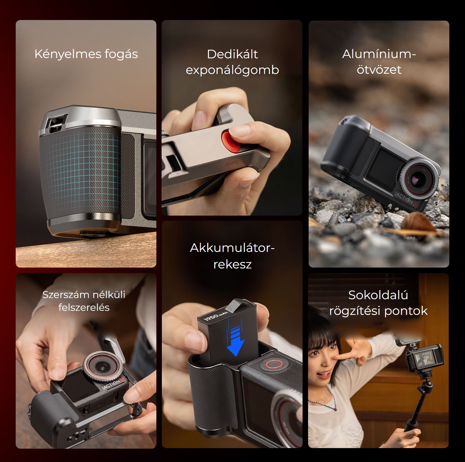 SmallRig 6371 kalitka DJI Osmo Action 5 Pro / 4 / 3 – infografika 2