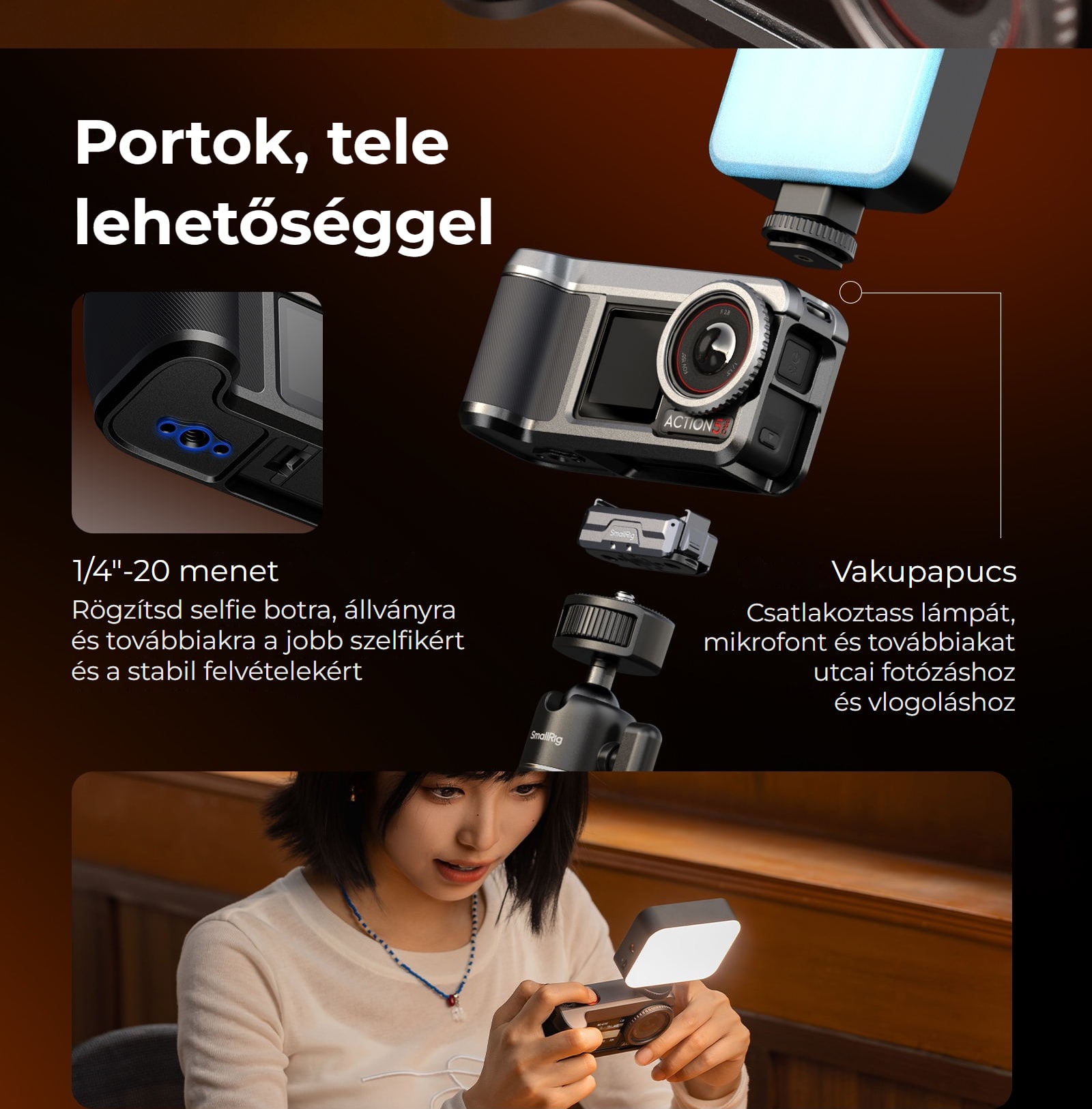 SmallRig 6371 kalitka DJI Osmo Action 5 Pro / 4 / 3 – infografika 5