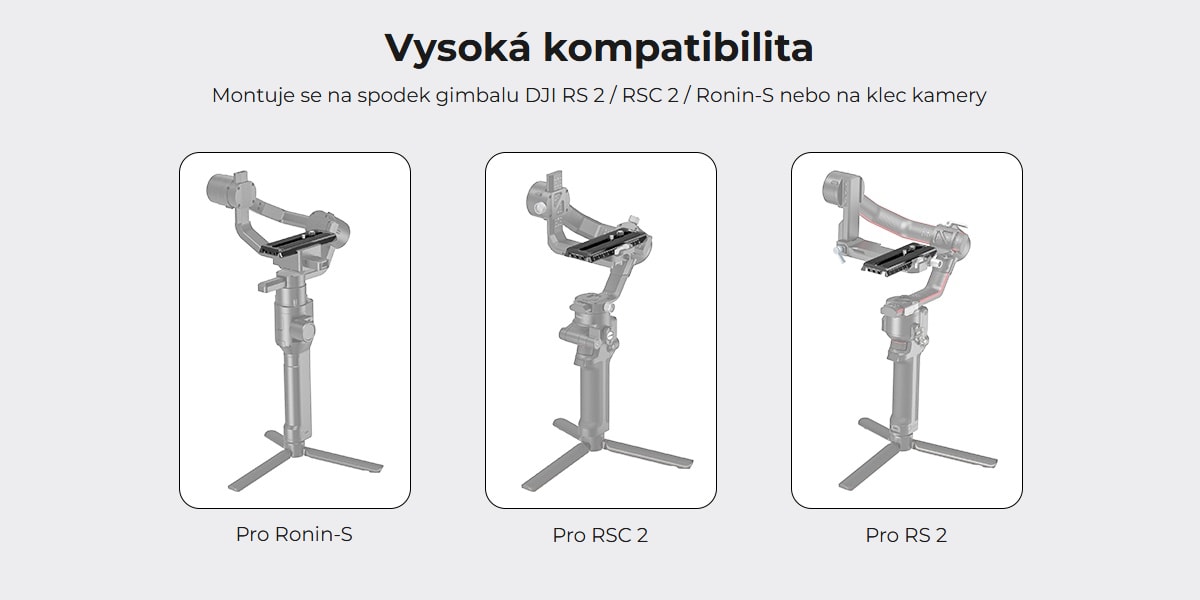 SmallRig Quick Release Plate pro DJI RS 2 / RSC 2 / Ronin-S 3158B