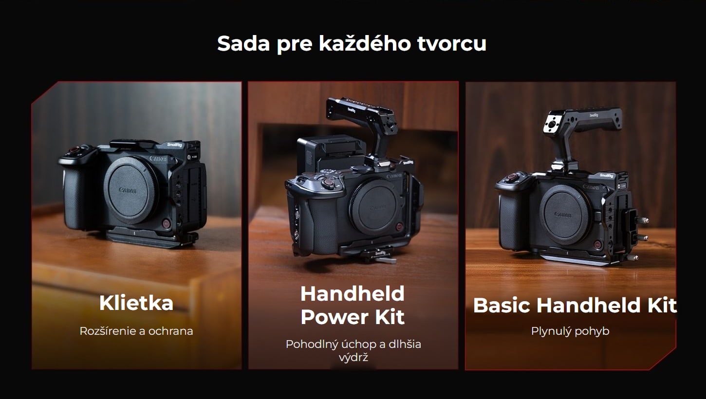SmallRig klietka a sady pre Canon EOS R6 V – infografika 2