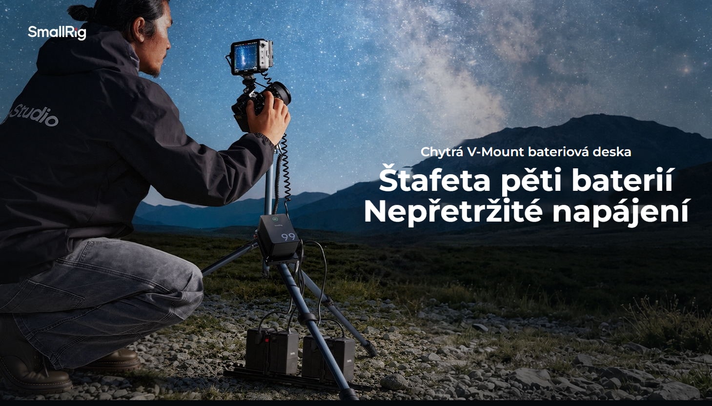 SmallRig IPM V-Mount bateriová deska – česká infografika 1