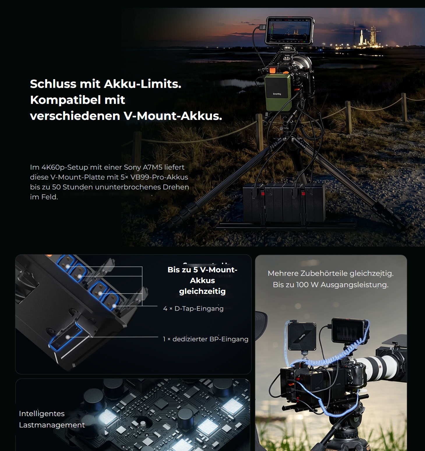 SmallRig IPM V-Mount-Akkuplatte – deutsche Infografik 4