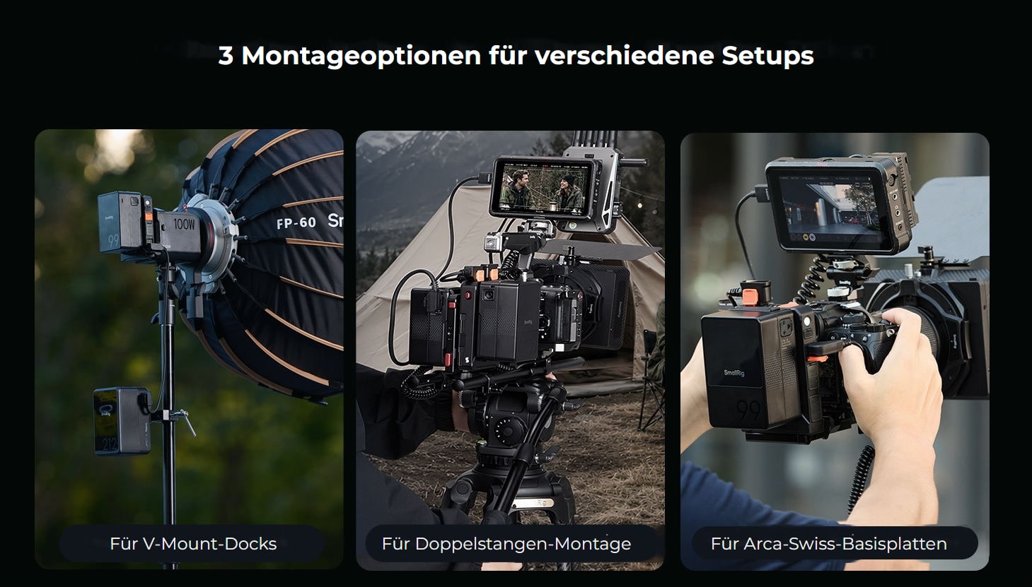 SmallRig IPM V-Mount-Akkuplatte – deutsche Infografik 8