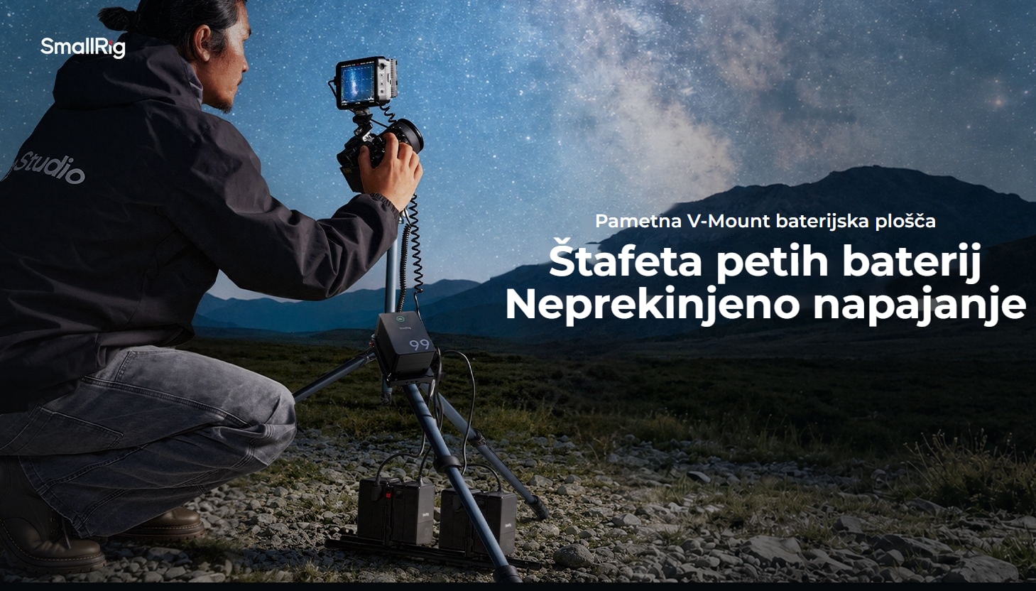 SmallRig IPM V-Mount baterijska plošča – slovenska infografika 1