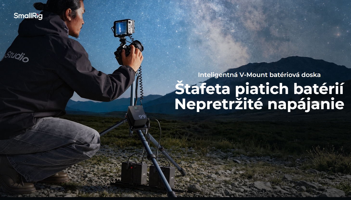 SmallRig IPM V-Mount batériová doska – slovenská infografika 1