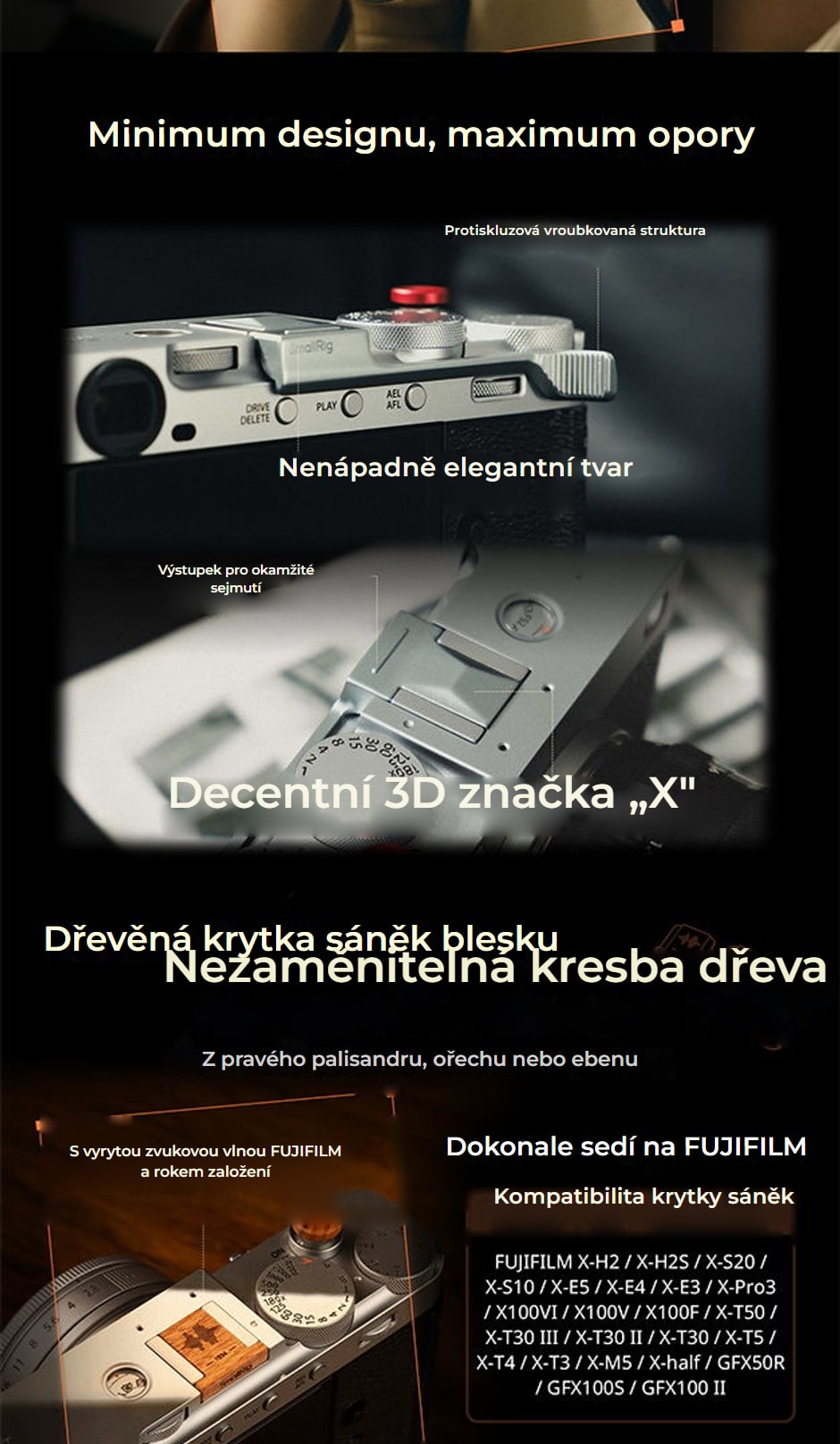 SmallRig sada příslušenství pro Fujifilm X-E5 – infografika 08