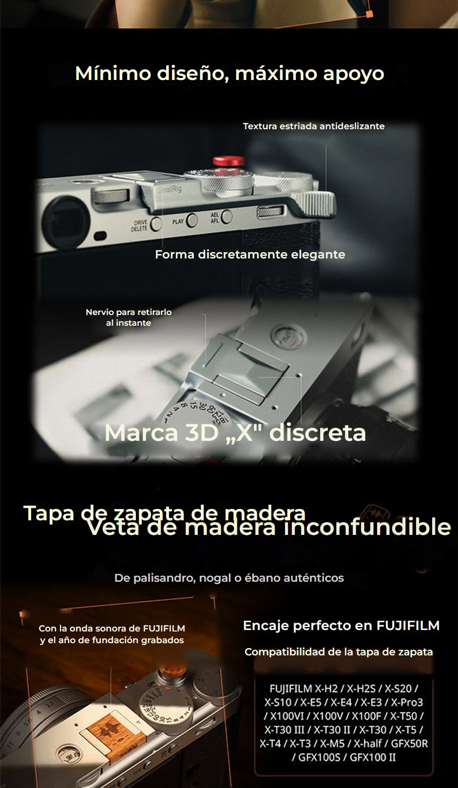 SmallRig kit de accesorios para Fujifilm X-E5 – infografía 08