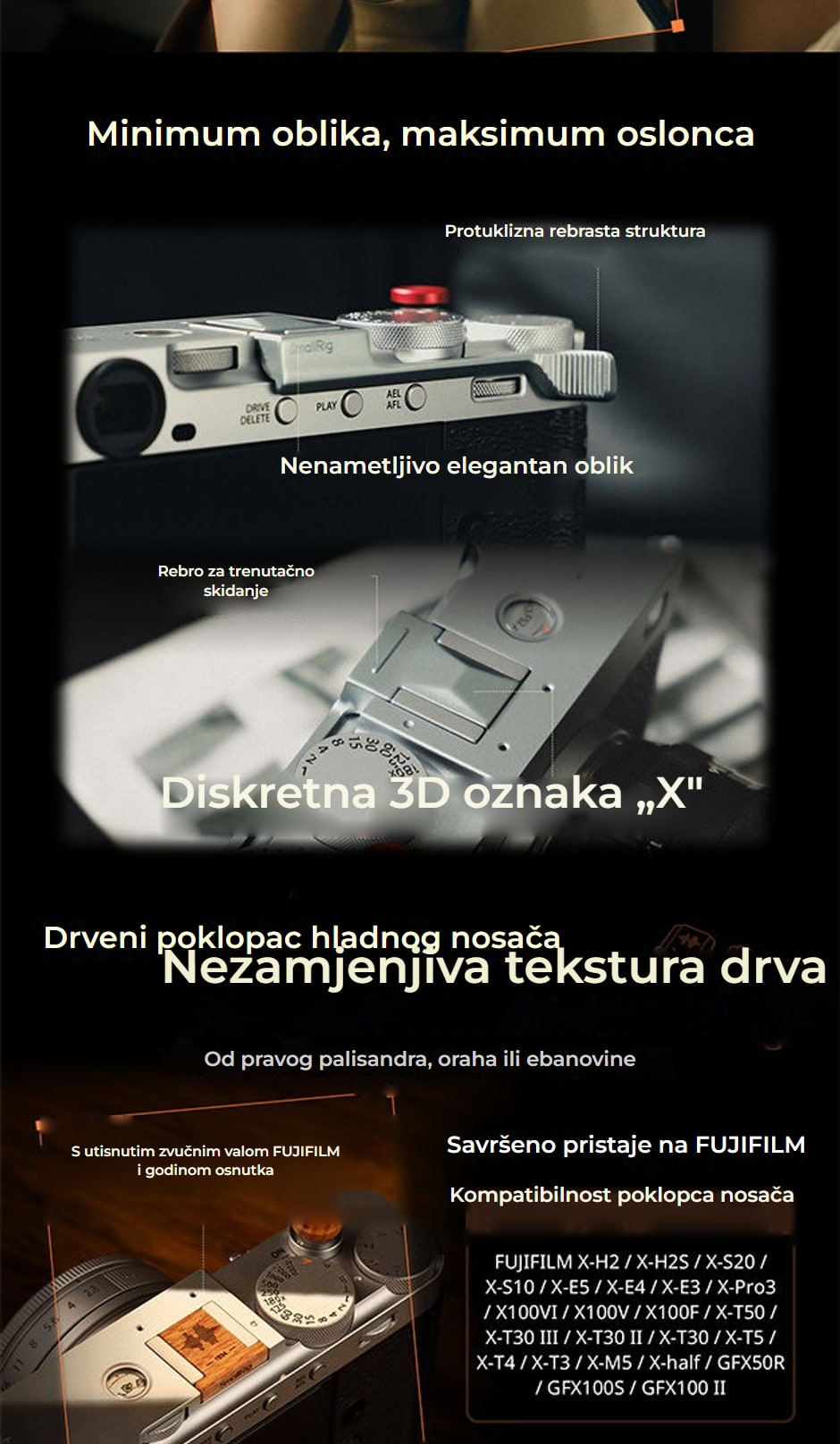 SmallRig komplet dodataka za Fujifilm X-E5 – infografika 08