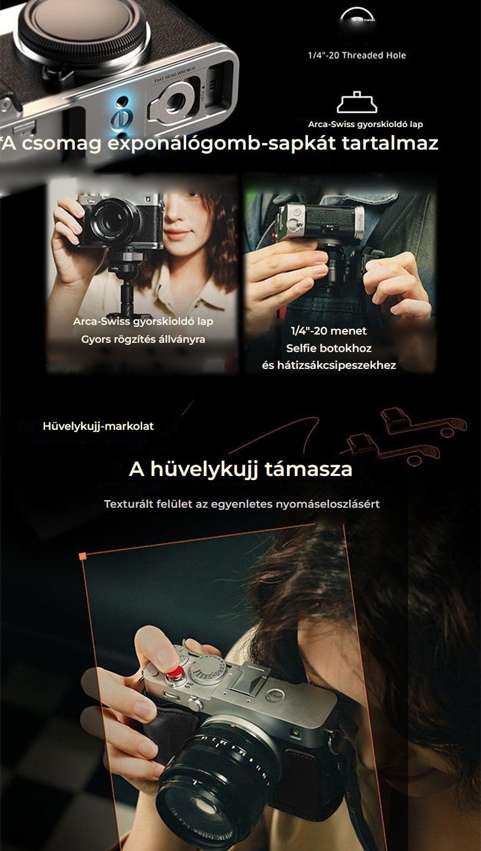 SmallRig kiegészítő készlet Fujifilm X-E5 – infografika 07