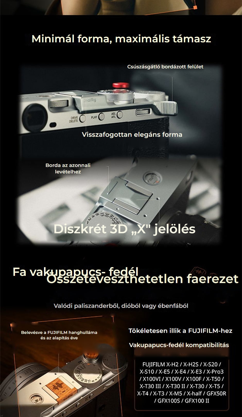 SmallRig kiegészítő készlet Fujifilm X-E5 – infografika 08