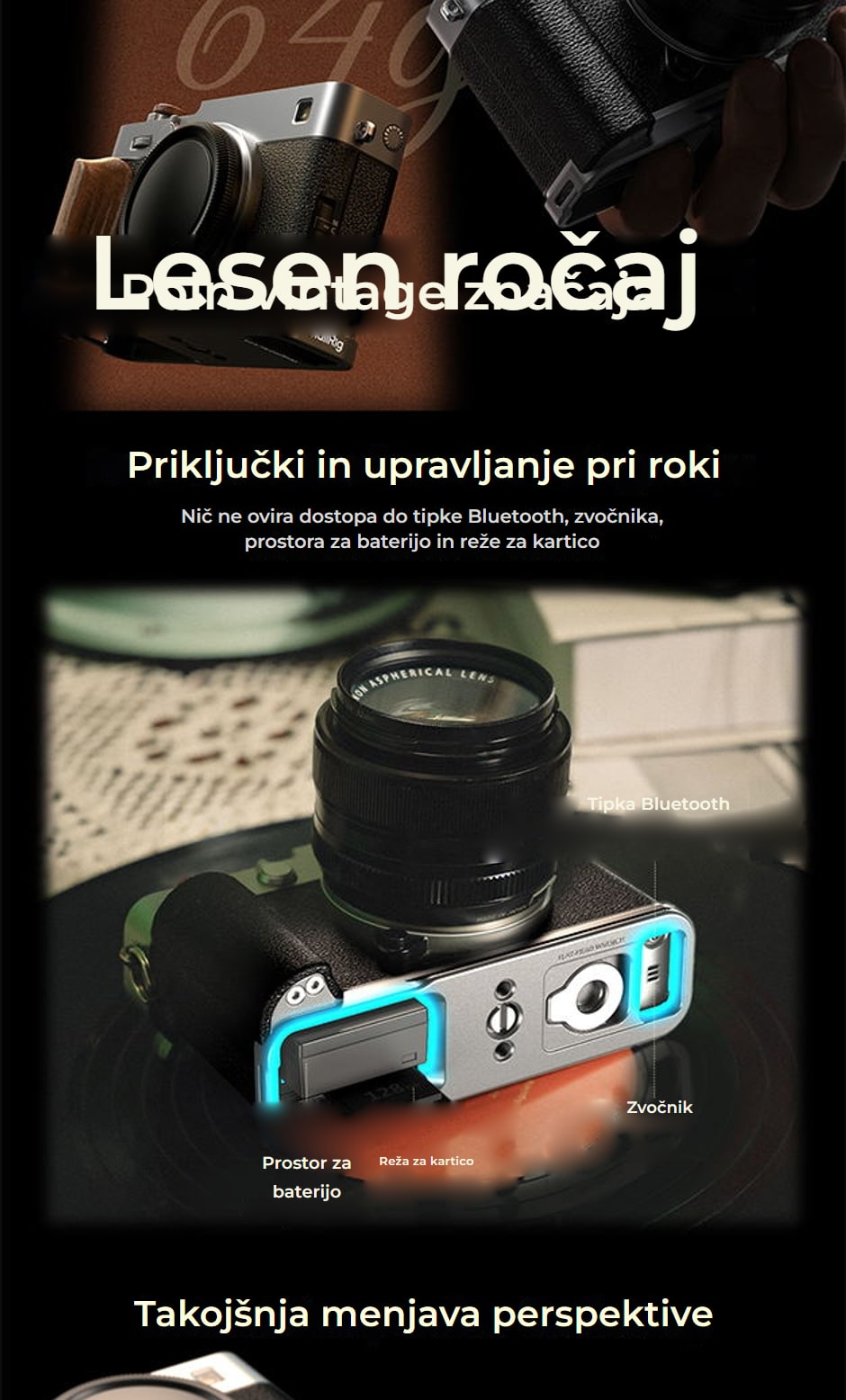 SmallRig komplet dodatkov za Fujifilm X-E5 – infografika 06