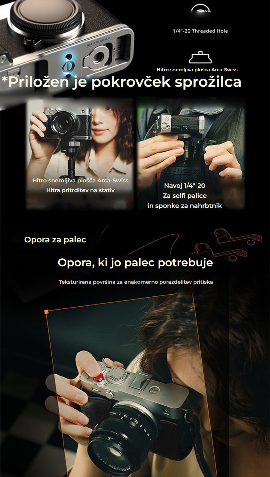 SmallRig komplet dodatkov za Fujifilm X-E5 – infografika 07