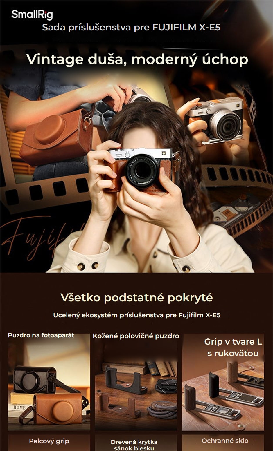 SmallRig sada príslušenstva pre Fujifilm X-E5 – infografika 01
