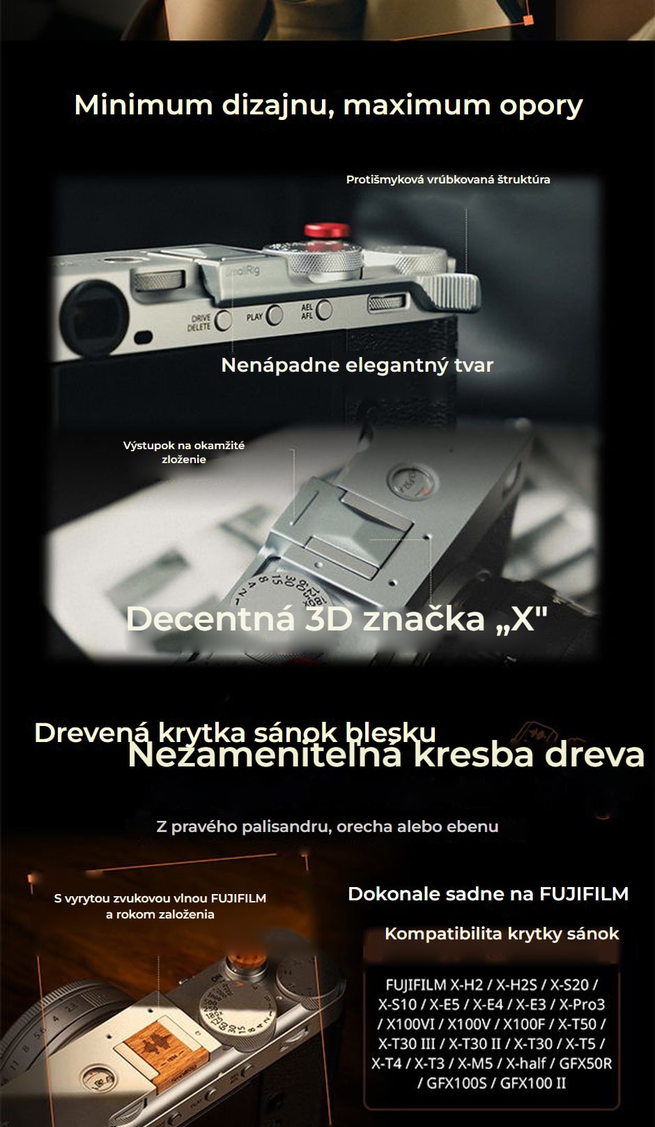 SmallRig sada príslušenstva pre Fujifilm X-E5 – infografika 08