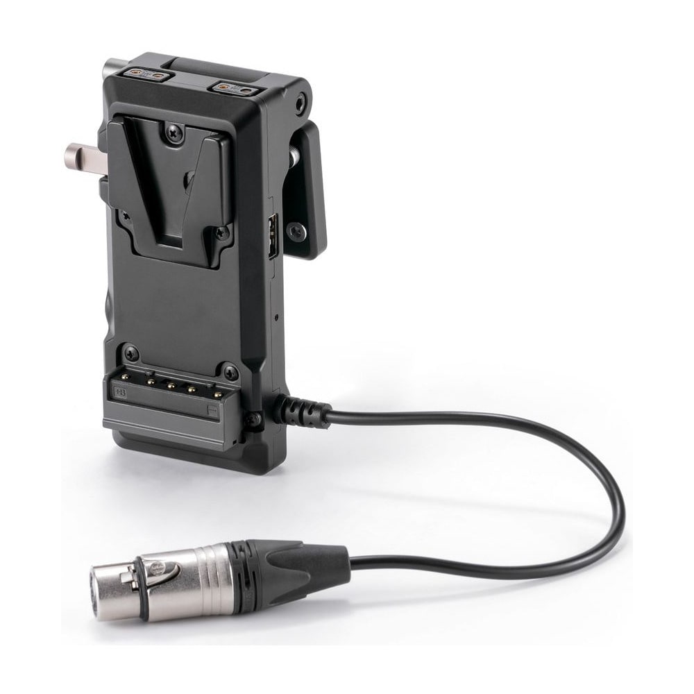 V-Mount-Akku an der Kamera
