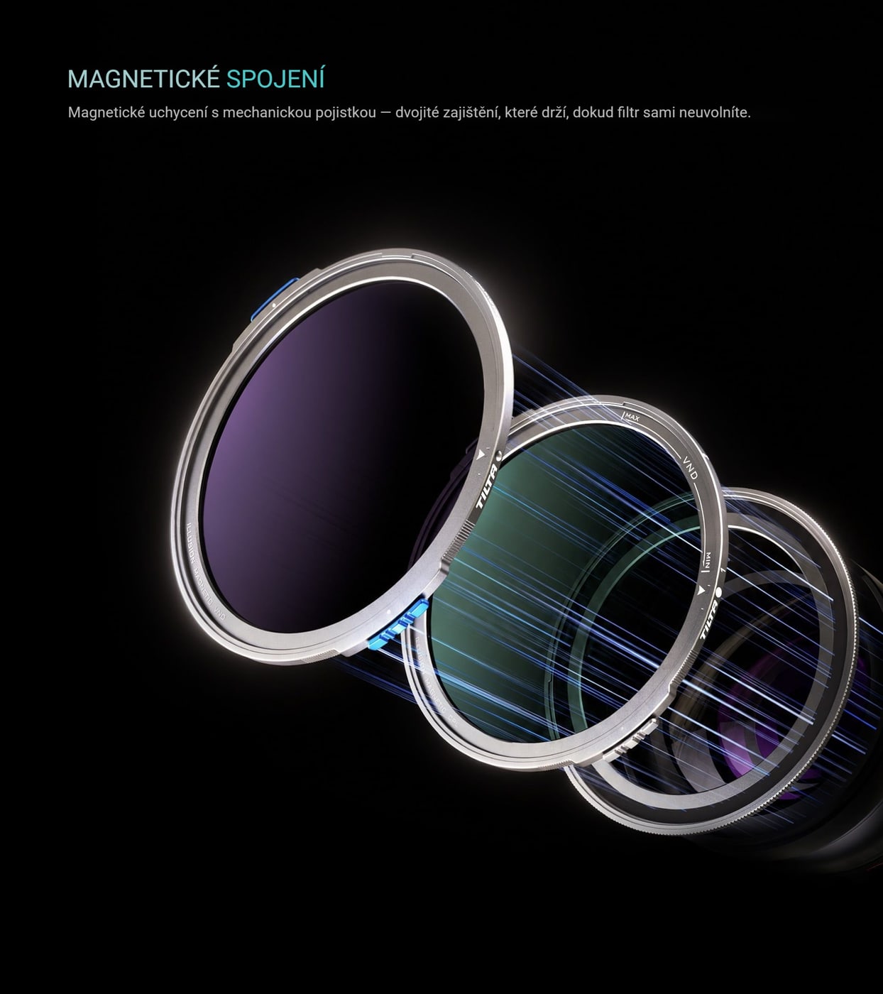 Magnetické spojení s mechanickou pojistkou