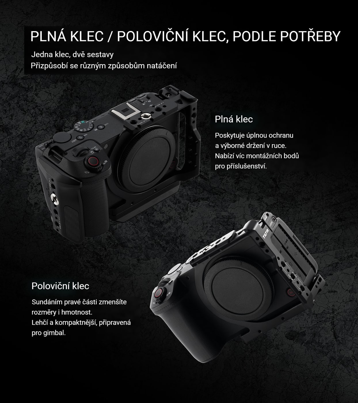 Poloviční klec, která se dá dostavět