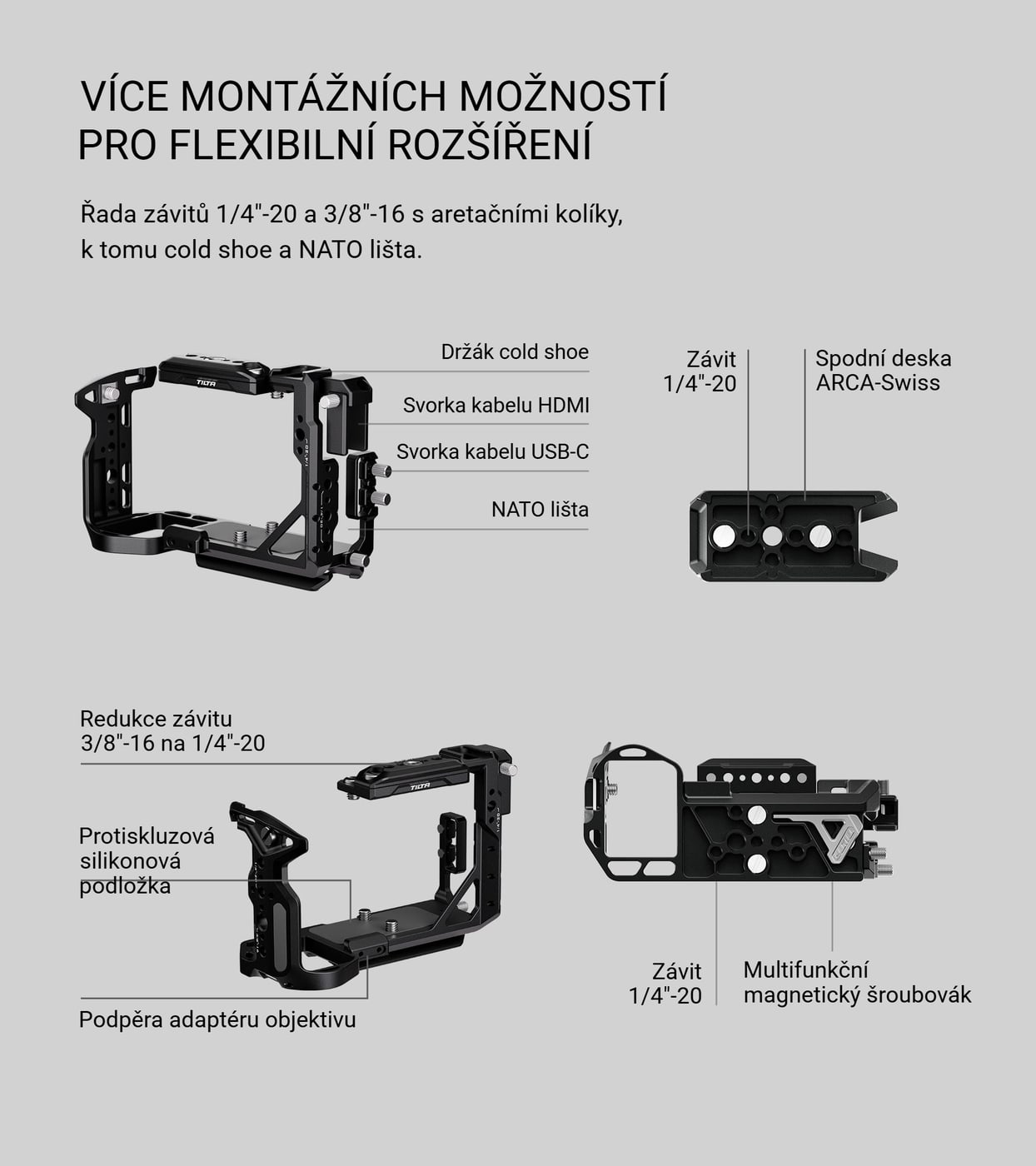 Montážní body pro rozšíření