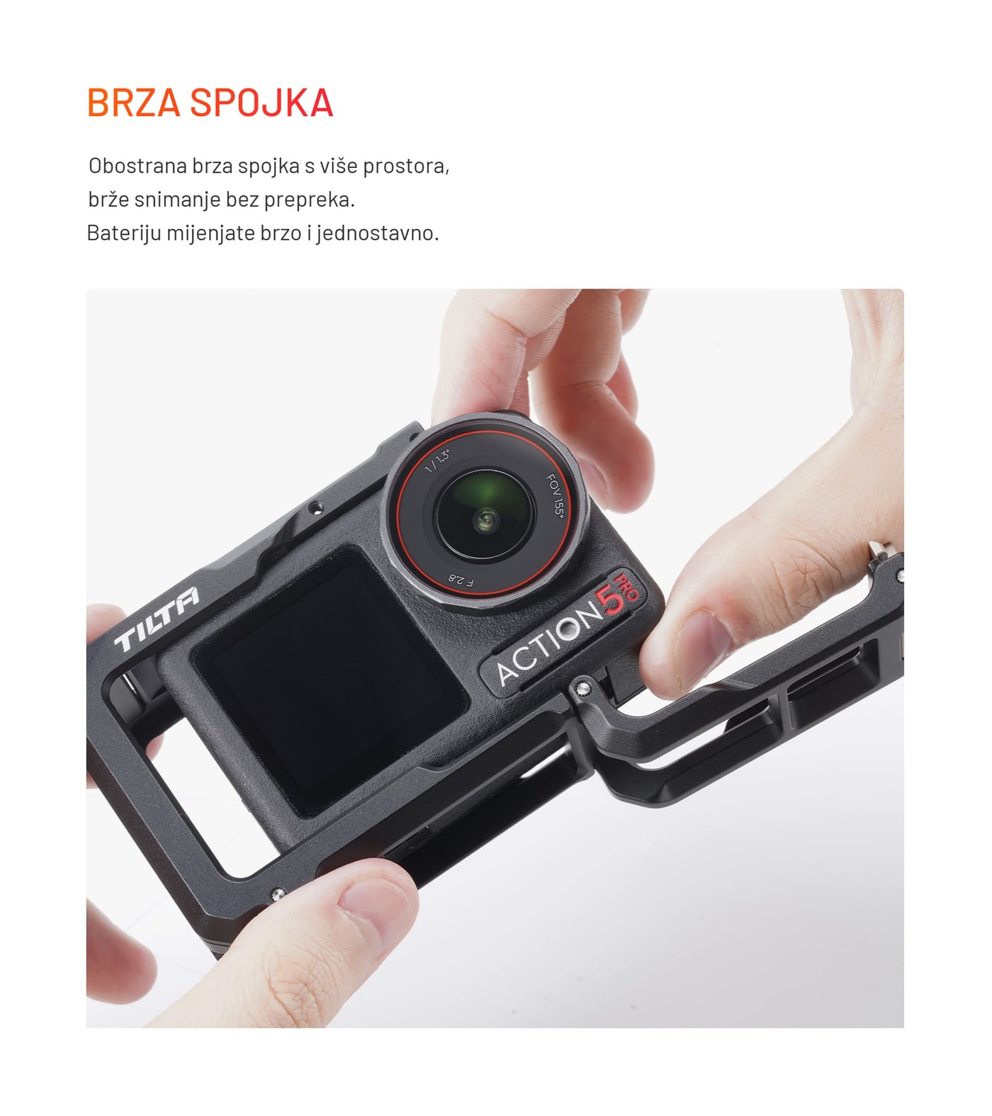 Postavite s jedne strane, bateriju mijenjate s druge
