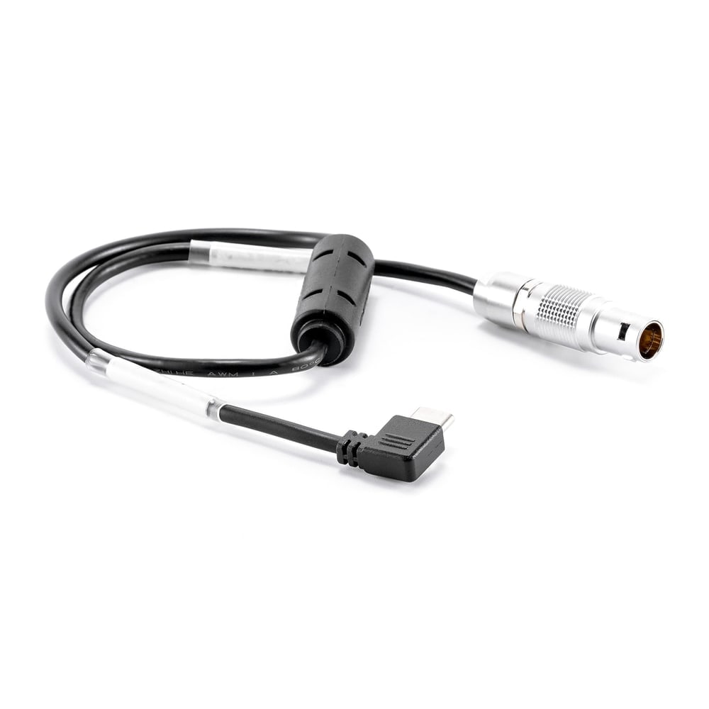 USB-C na rukojeti, 7pin port EXT kamer ARRI na kameře