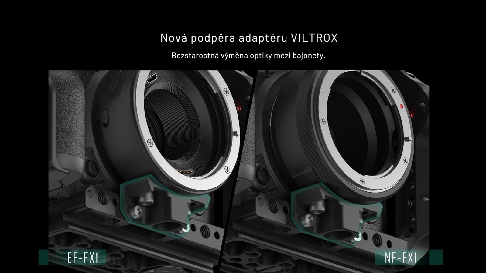 Podpěra adaptéru objektivu VILTROX