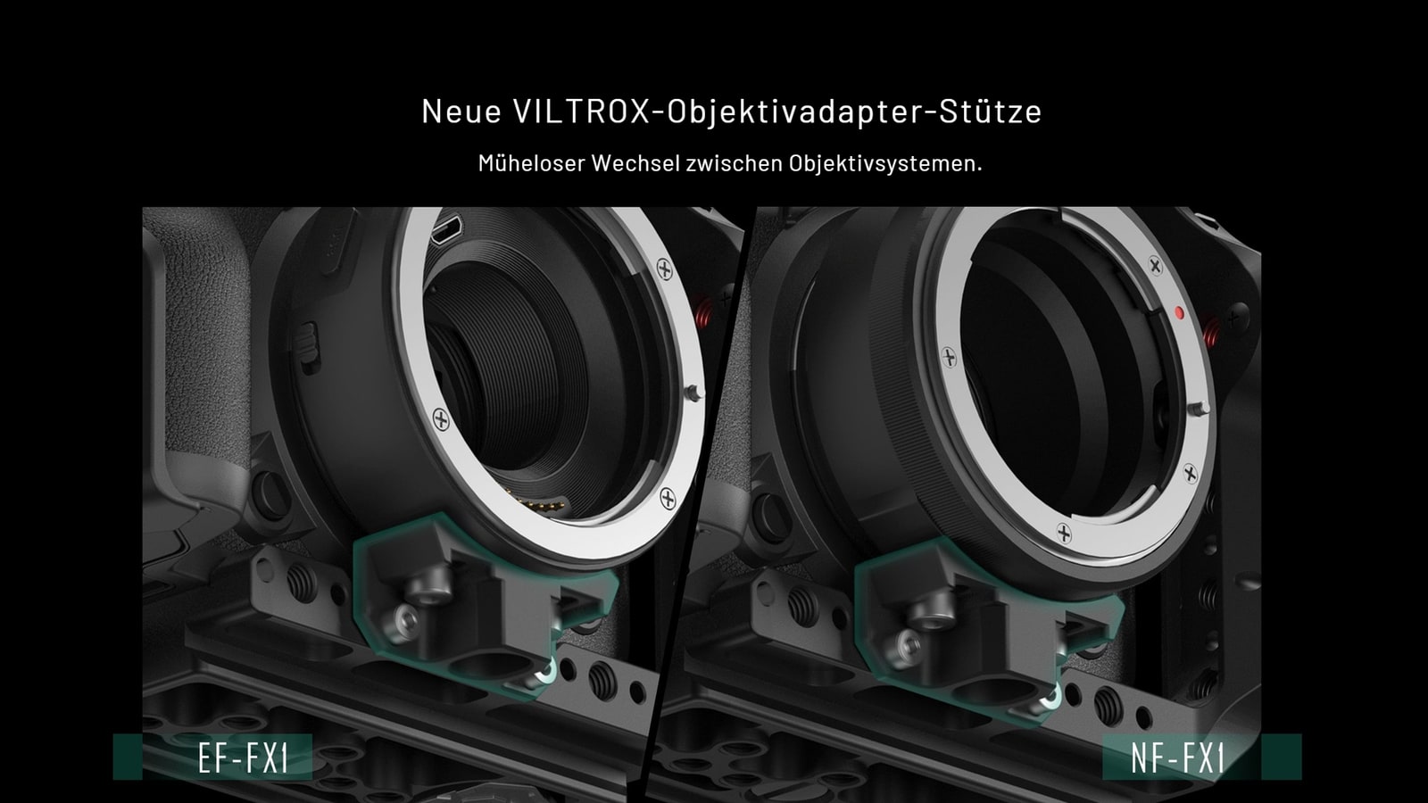 VILTROX-Objektivadapter-Stütze