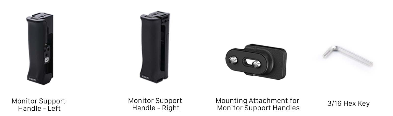 Left, right and two mounting attachments
