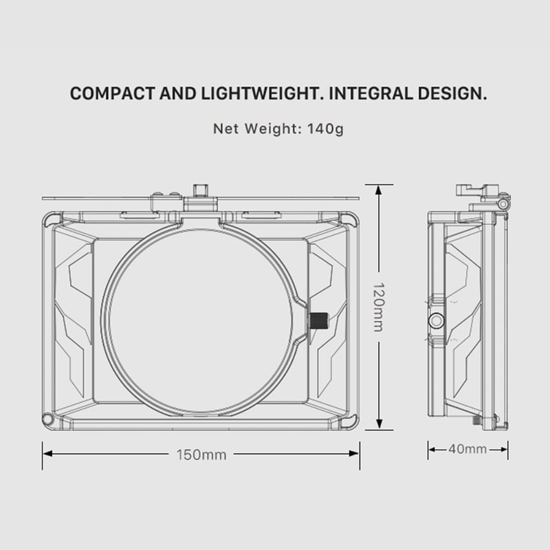 Compact, lightweight, integral design