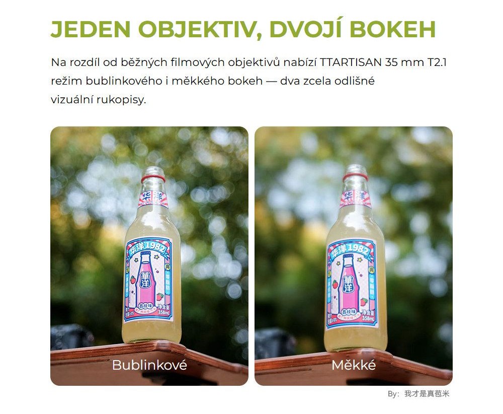 TTArtisan Cine 35mm T2.1 – Jeden objektiv, dva charaktery bokeh