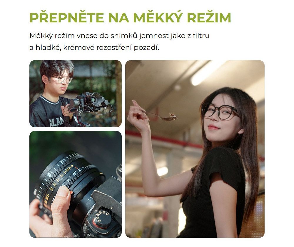 TTArtisan Cine 35mm T2.1 – Režim Soft – jemné rozostření