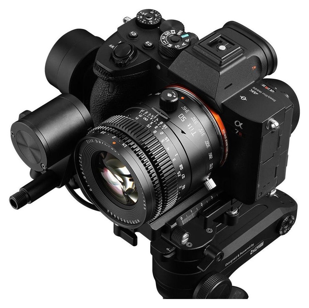 TTArtisan Tilt 50mm F1.4 – Na fotoaparátu i na gimbalu