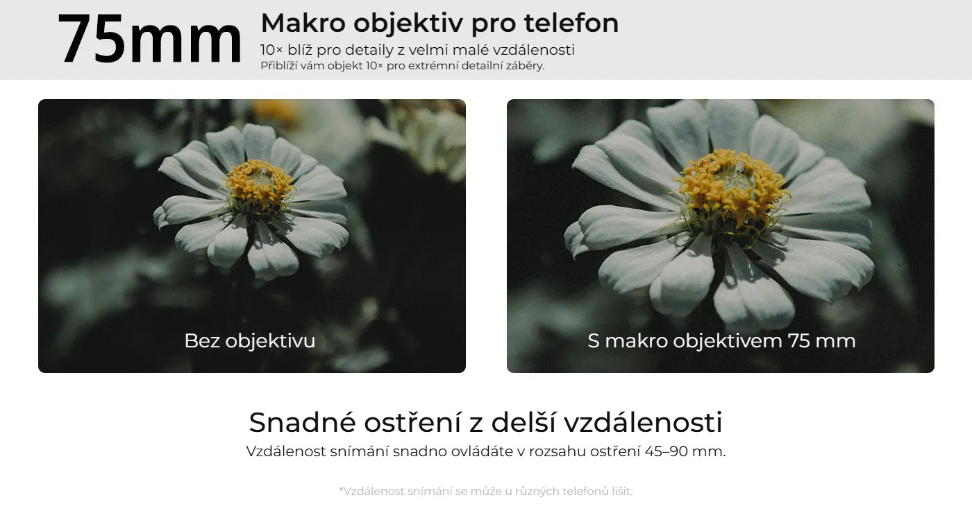 Ulanzi CL-003 makro 75 mm – Makro 75 mm v praxi