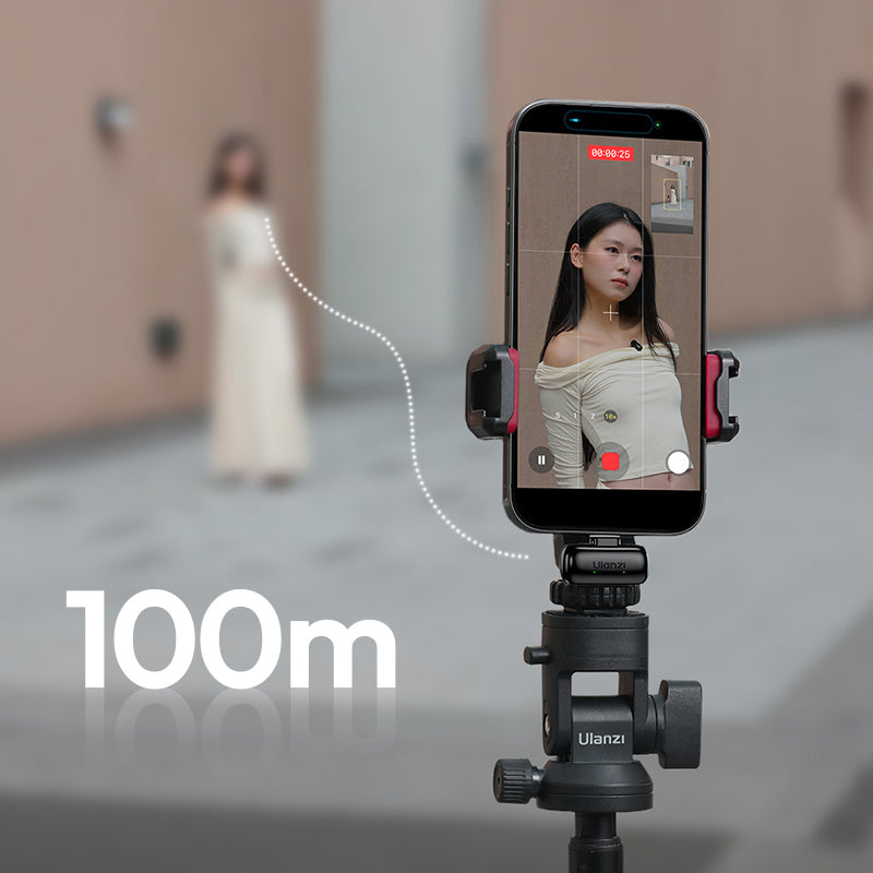 Ulanzi A200 Mini Mic černý a bílý – Bezdrátový dosah až 100 m