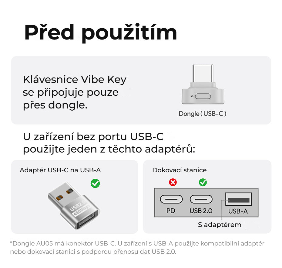Ulanzi AU05 Vibe Key – Před prvním použitím