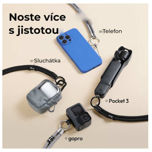 Ulanzi AS01 Action Lanyard – Telefon, sluchátka i kamery